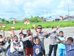 Simbol Damai dan Kasih Sayang, Satgas Ops Damai Cartenz Bermain Bersama Anak-anak Mimika