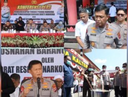 Kapolda Kalteng Pimpin Konferensi Pers Pengungkapan 9,9 Kg Sabu, Hasil Ops Antik Telabang 2025