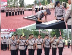 Kapolres Simalungun Pimpinan Serah Terima Jabatan 8 Pejabat Strategis Polres Simalungun, Ini daftarnya