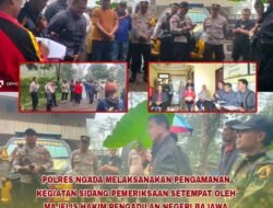 Polres Ngada Laksanakan  Pengamanan Sidang Pemeriksaan Setempat di Kampung Bhetopadi Desa Beapawe Kec.Golewa Barat Kab.Ngada