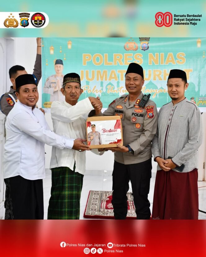 
 Kapolres Nias Gelar “Jumat Curhat” Bersama Warga Di Masjid Agung Desa Mudik Gunungsitoli
