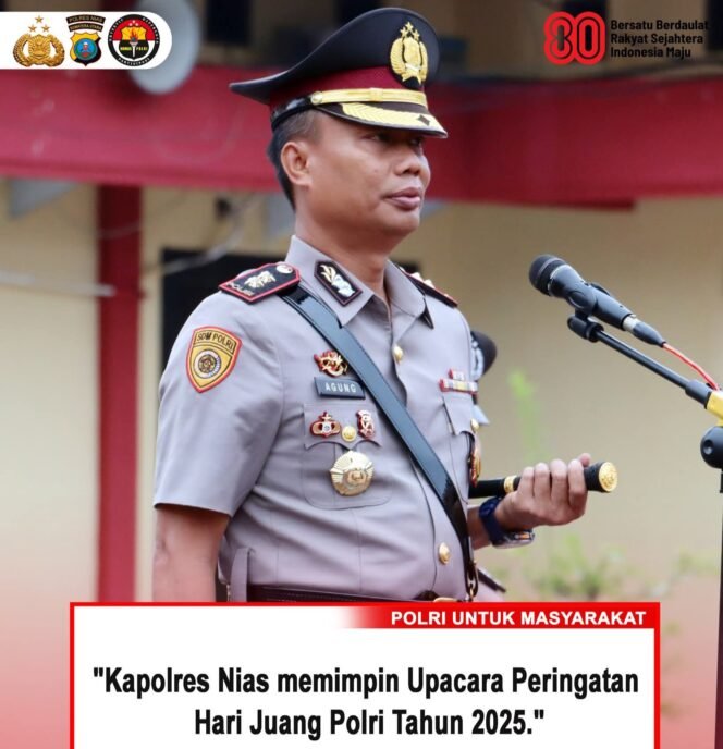 
 Kapolres Nias Pimpin Upacara Peringatan Hari Juang Polri Tahun 2025