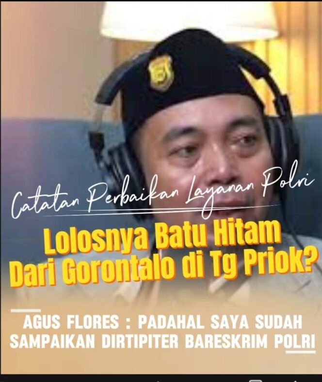 
 Puluhan Ton Batu Hitam Diduga Ilegal Lolos dari Gorontalo ke Tanjung Priok