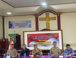 Polres Pelalawan Melaksanakan Minggu Kasih di Gereja GPIB Anugrah Sorek