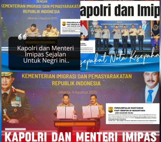 
 Teken Nota Kesepahaman dengan Kementerian Imipas, Kapolri Harap Sinergisitas Makin Optimal