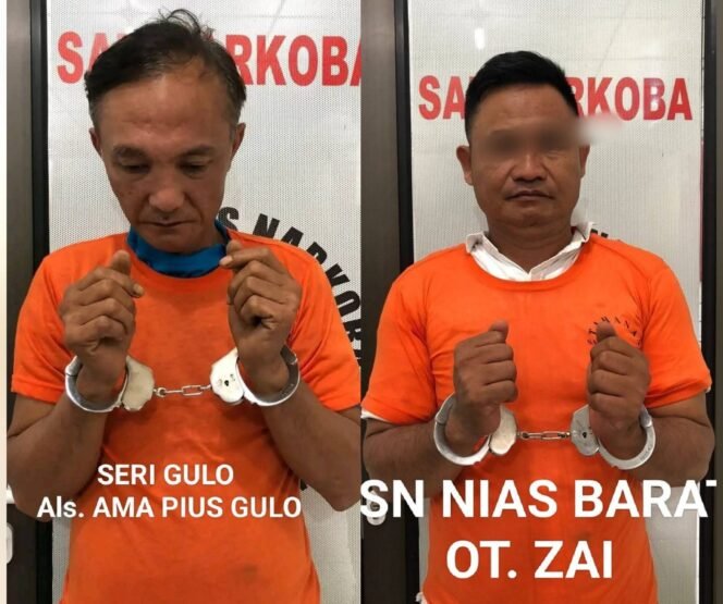 
 Dua Orang Terduga Pelaku Berhasil Diringkus Satresnarkoba Polres Nias Terlibat Jaringan Narkorba Jenis Sabu