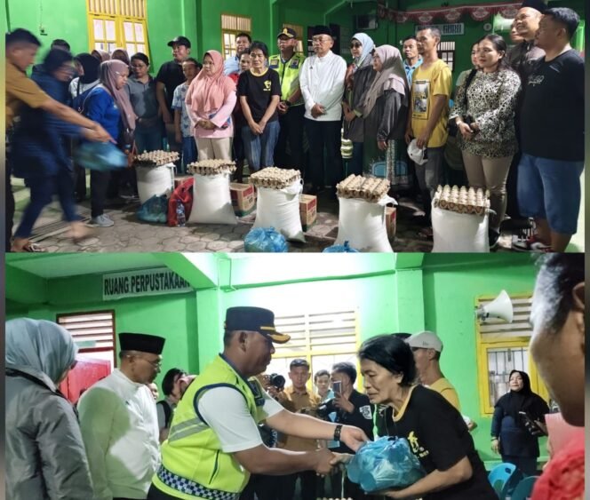 
 Reaksi Cepat Kapolres dan Bupati Simalungun Salurkan Bantuan Untuk  Korban Kebakaran Pasar Serbalawan
