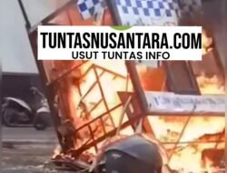 Pos Polisi Di Bakar Massa Akibat Kematian Drive Ojol di Jakarta Merembes Ke Sumut
