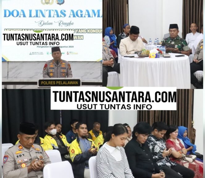 
 Polres Pelalawan Melaksanan Kegiatan Doa Lintas Agama  Membangun Toleransi dan Kamtibmas
