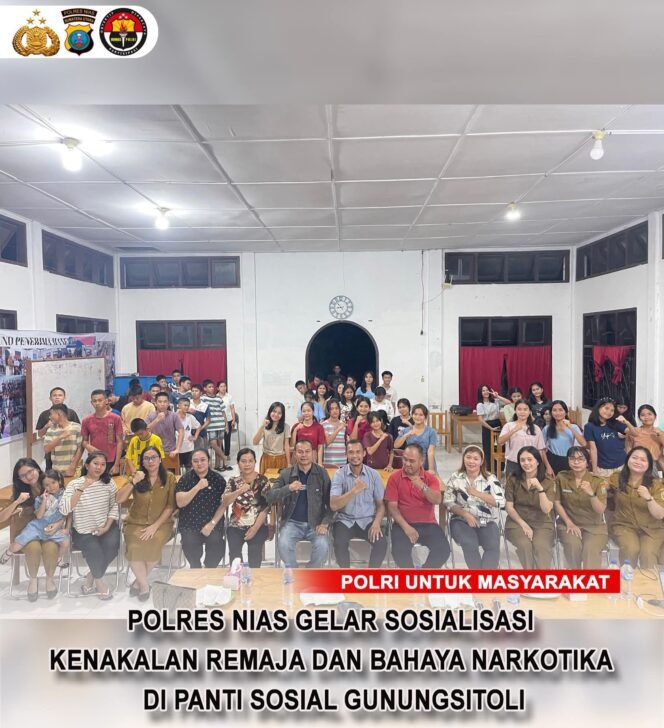 
 Pencegahan Bahaya Narkotika dan Kenakalan Remaja Kapolres Nias Gelar Sosialisasi di Panti Sosial Gunungsitoli