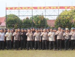 Kapolda Riau pimpin Apel di Mako Brimob : Apresiasi Sikap Profesional, keberanian dan Ketangguhan