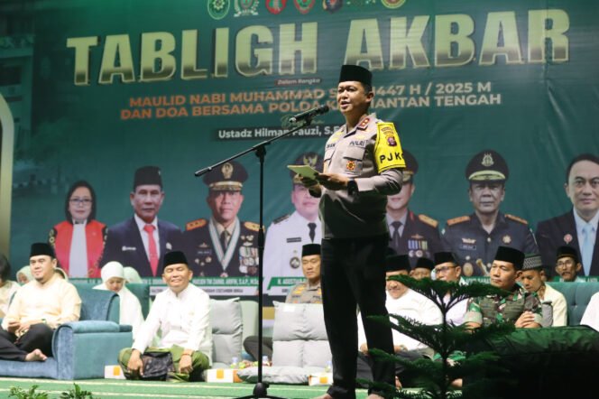 
 Tabligh Akbar Peringatan Maulid Nabi Muhammad SAW 1447 H di Polda Kalteng di Hadiri Ribuan Jamaah