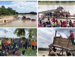 Bravo….Polres Kuansing Gelar Patroli Gabungan ,Berhasil Temukan 55 Rakit Peti di Sungai Kuantan