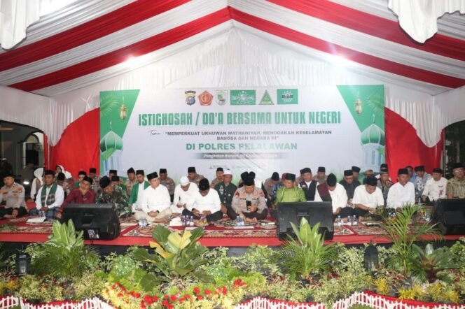 
 Acara Doa Istighosah / Doa Bersama Untuk Negeri,Polres Pelalawan Demi Memperkuat Ukhuwah Wathaniyah, Mendoakan Keselamatan Bangsa dan Negara RI