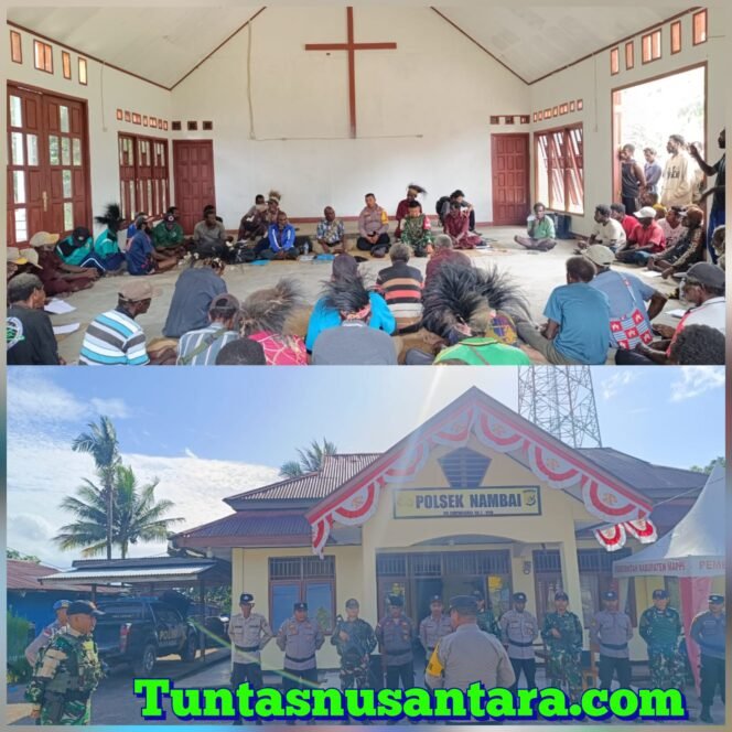 
 Personel Pos Mur Laksanakan Kegiatan Gabungan Pemetaan Wilayah Adat di Distrik Nambai