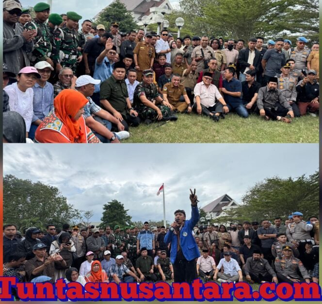
 Hadir di Tengah Pendemo, Danrem 132/Tdl Rangkul Mahasiswa Dengan Pendekatan Humanis