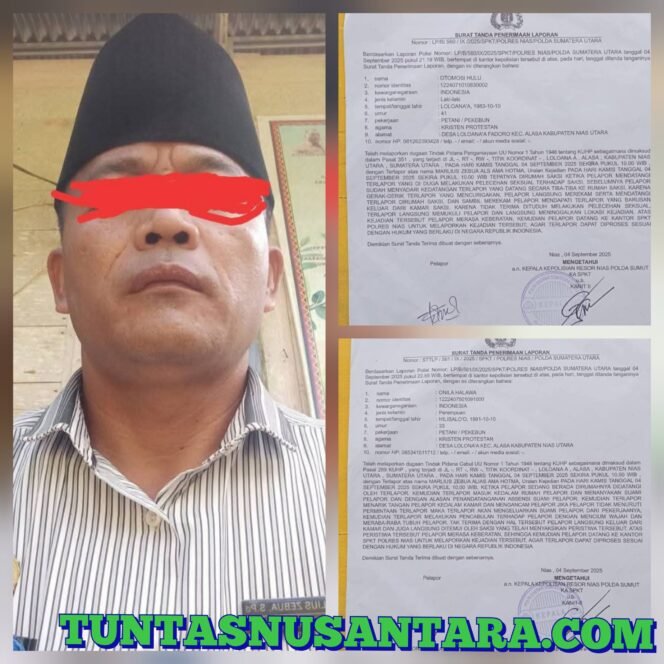 
 Diduga Melakukan Pelecehan Seksual Pada Istri Orang Oknum Kepsek SD Negeri Loloana’a Fadoro Telah diamankan Polres Nias