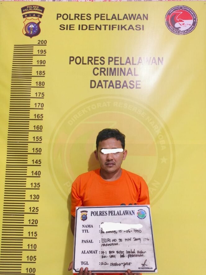 
 Polres Pelalawan Ungkap Kasus Narkotika, Satu Tersangka Diamankan
