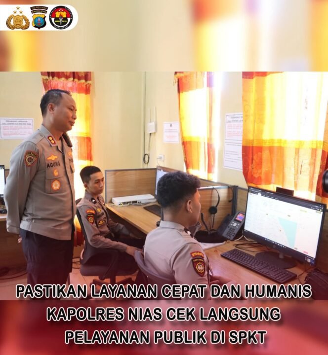 
 Pastikan Layanan Cepat dan Humanis, Kapolres Nias Cek Langsung Pelayanan Publik di SPKT
