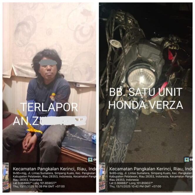 
 Pelaku Curanmor di Pangkalan Lesung  Telah diamankan Oleh  Polsek Pangkalan Lesung