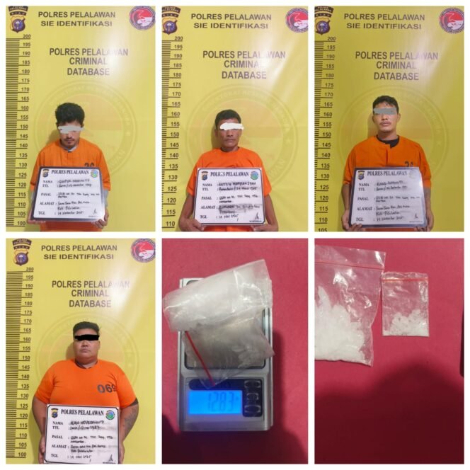 
 Empat Orang Tersangka Pengedar Shabu Berhasil di Ringkus Tim Opsmal Sat Narkoba Polres Pelalawan