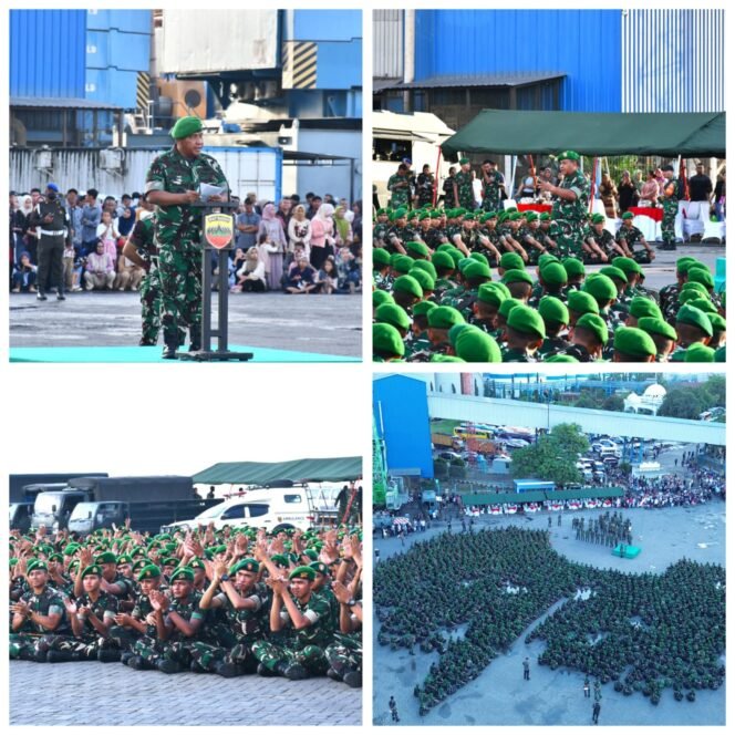 
 Kasdam I/BB Pimpin Upacara Penyambutan Personel Brigif dan Yon TP Tahap II di Dermaga Belawan