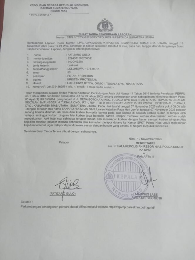 
 Harap Di Proses Lebih Cepat Oknum Guru ASN P3K SMP Negeri 4 Botona’ai Aniaya Siswa Sampai Pingsan