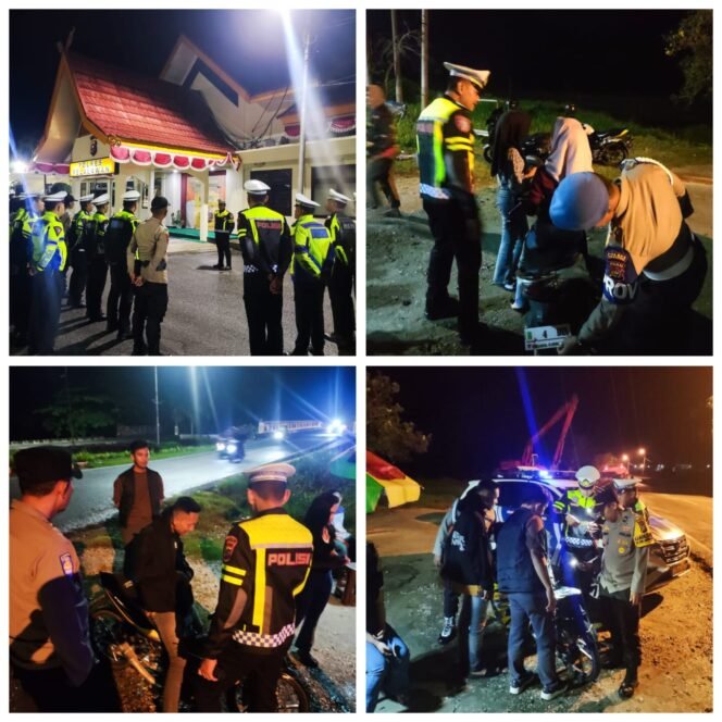 
 Ops Zebra Lancang Kuning 2025 Polres Pelalawan Mengamankan Balap liar dan Cegah Laka Lantas