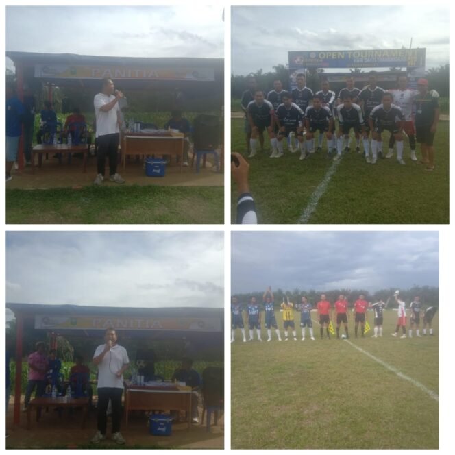 
 Tournament Bola Kaki Open Cup Satu Bukit Agung Resmi di Buka Oleh Penghulu kampung