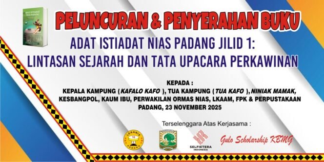 
 Buku Adat Istiadat Nias Padang Jilid I Resmi Di Luncurkan Berlangsung Di Gedung Lekanis Padang