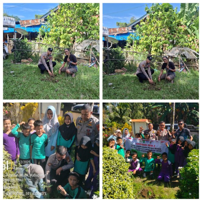 
 Kapolres Kuansing Sampaikan Komitmen Polri Jaga Lingkungan Melalui Program Green Policing Kapolda Riau