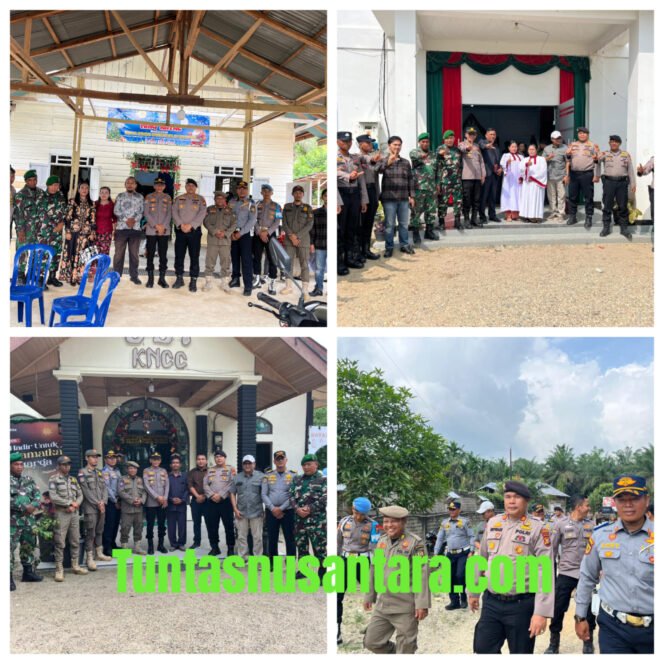 
 Patroli Skala Besar Ops Lilin 2025, Polres Kuansing Pastikan Keamanan Ibadah Natal