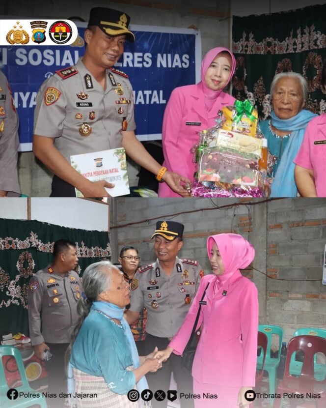 
 Kapolres Nias Pimpin Anjangsana Bakti Sosial Jelang Natal dan Tahun Baru, Perkuat Soliditas Internal