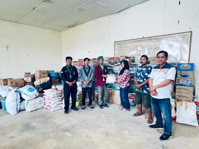 
 Solidaritas Kemanusiaan, Warga Jawa Maraja Bah Jambi Bersama HMI Galang Bantuan untuk Korban Bencana