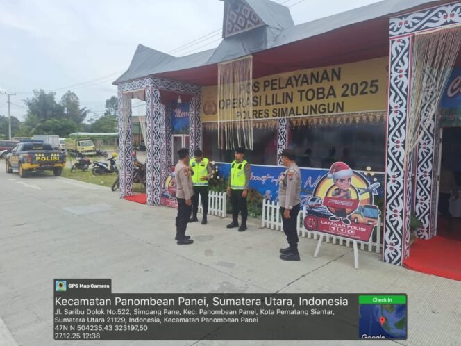 
 Pastikan Pos Pengamanan Siaga, Kasat Samapta Polres Simalungun Monitoring 5 Pos Operasi  Lilin Toba 2025