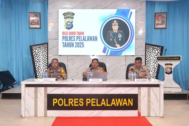 
 Polres Pelalawan Release Akhir Tahun 2025, Dengan Banyak Prestasi