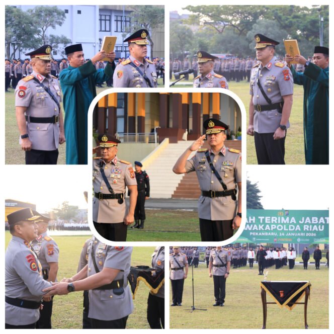 
 Kapolda Riau Pimpin Sertijab, Wakapolda Resmi Dijabat Brigjen Hengki Haryadi