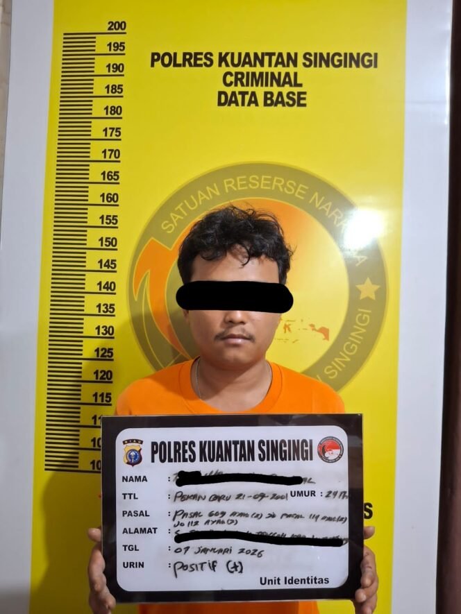 
 Tim Elang Kuantan Polres Kuansing Ungkap Peredaran Sabu 28,67 Gram di Pasar Taluk, Satu Pengedar Terancam Hukuman Berat