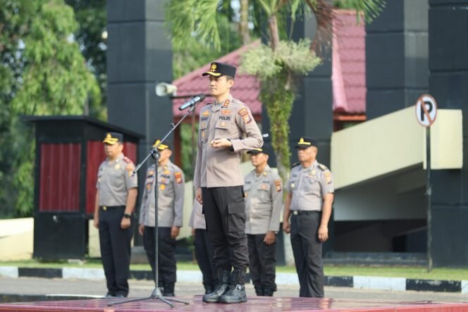 
 Langkah Awal Kapolres Kuansing, Apel Pagi Perdana Jadi Penegasan Polri Peduli dan Humanis