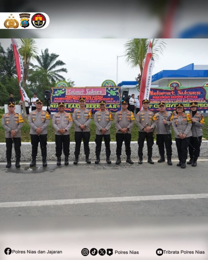 
 Kapolres Nias Hadiri Peresmian Gedung Polda Sumut, Jembatan Bailey di Sumbar, dan Pelepasan Bantuan Kemanusiaan