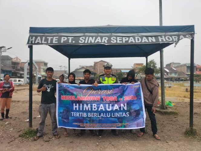 
 Ops Keselamatan Toba 2026, Sat Lantas Polres Simalungun Edukasi Warga Saribu Dolok Tertib Berlalu Lintas