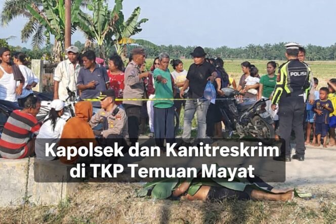 
 Penemuan Mayat di Huta Bayu Raja Gegerkan Warga, Kapolsek Tanah Jawa dan Kanit Reskrim Turun Langsung ke Lokasi