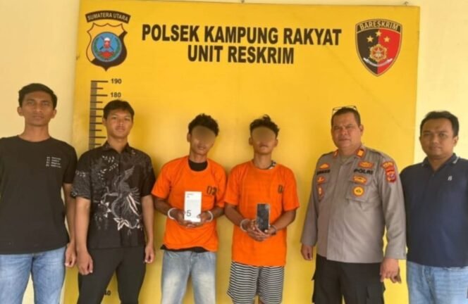 
 Tim Polsek Kampung Rakyat,Patut Jadi Panutan Masyaraka Dua Pelaku Kasus Curat Di amankan di Tanjung Medan.