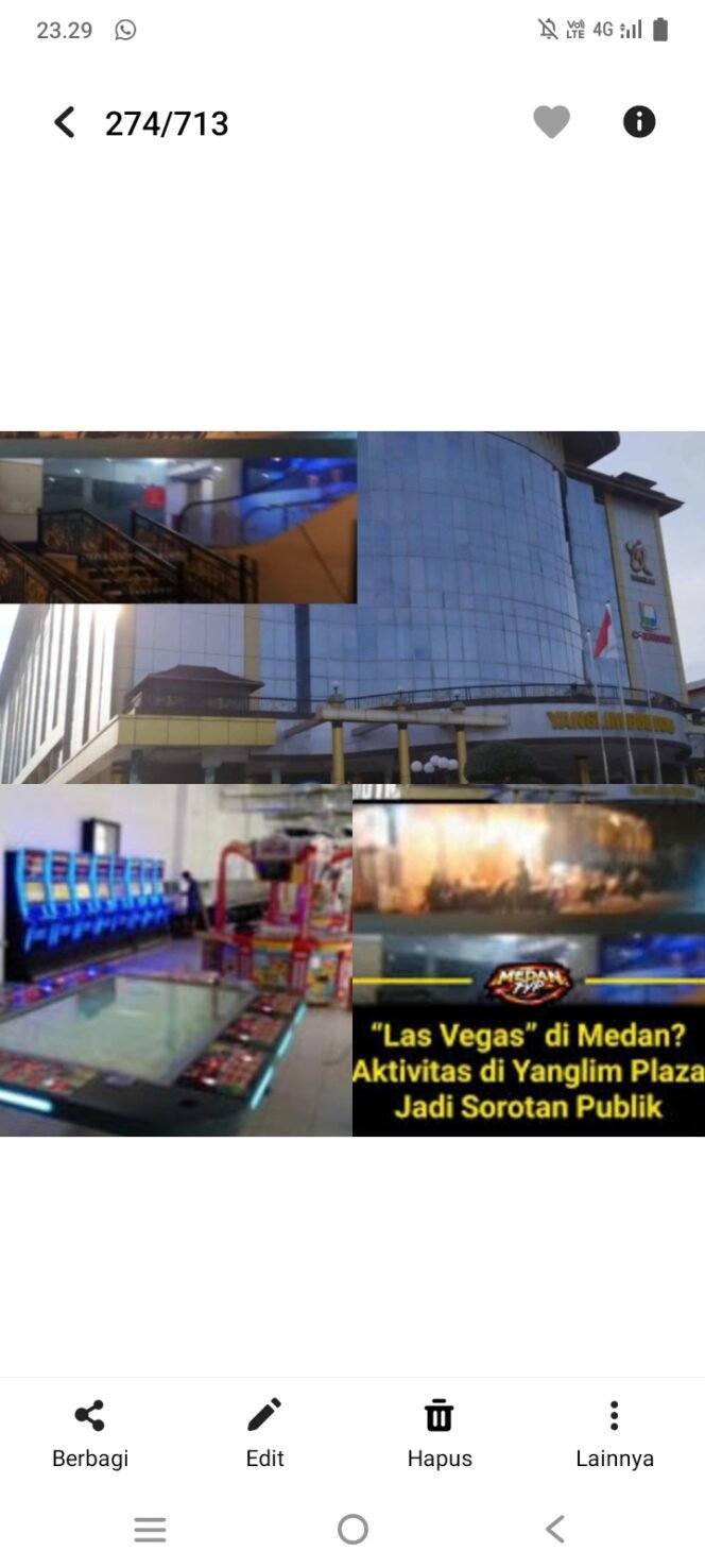 
 Polda Sumut DIDUGA Pembiaran Aktivitas Perjudian di Yang Lim Plaza