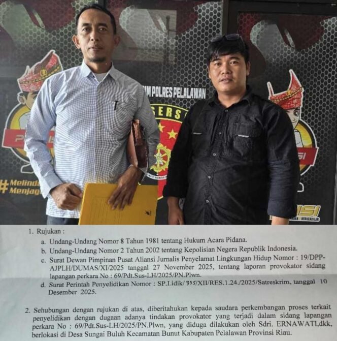 
 Dugaan Provokator Warnai Sidang Lapangan Kasus Penguasaan Kawasan Hutan di Pelalawan
