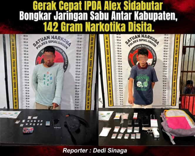 
 Gerak Cepat IPDA Alex Sidabutar Bongkar Jaringan Sabu Antar Kabupaten, 142 Gram Narkotika Disita