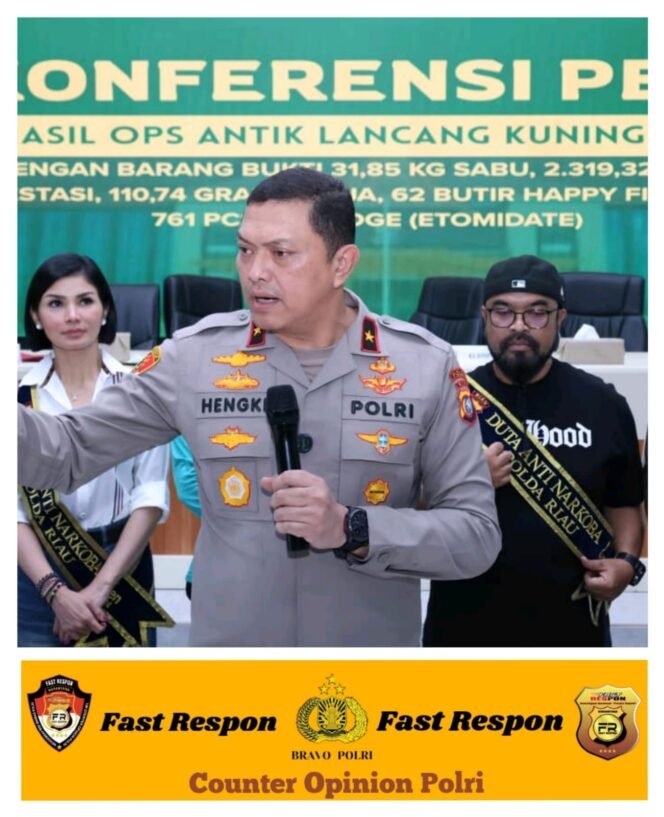 
 Polda Riau Komitmen Perang Lawan Narkoba, 557 Tersangka Diamankan dalam Operasi Antik Lancang Kuning 2026