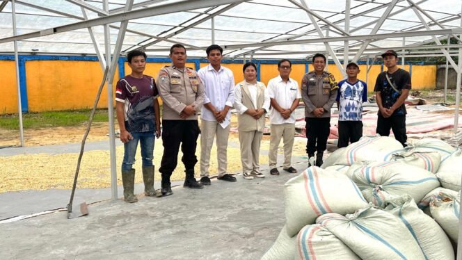 
 Dukung Ketahanan Pangan  Kapolsek Koto Gasib Mengirimkan Hasil Panen  Jagung Pipil