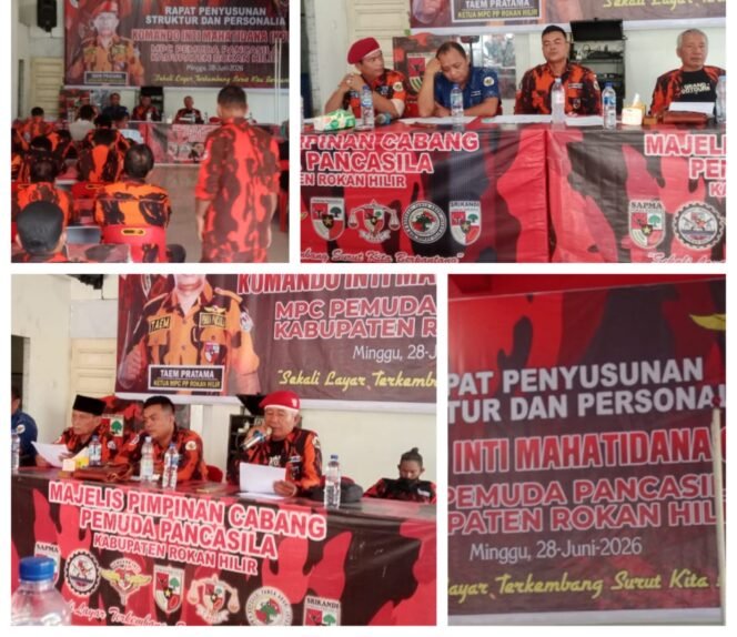 
 MPC Pemuda Pancasila Rokan Hilir Gelar Rapat Penyusunan Struktur KOTI  Ria Setiawan Nasution Resmi Jabat DanKoti