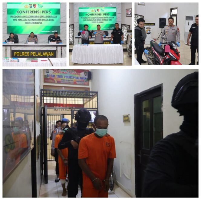 
 Empat Pelaku Diamankan dan Sempat ke Banten dan Inhil,Polres Pelalawan Berhasil Ungkap Kasus Curas Teeasnya Seorang Remaja